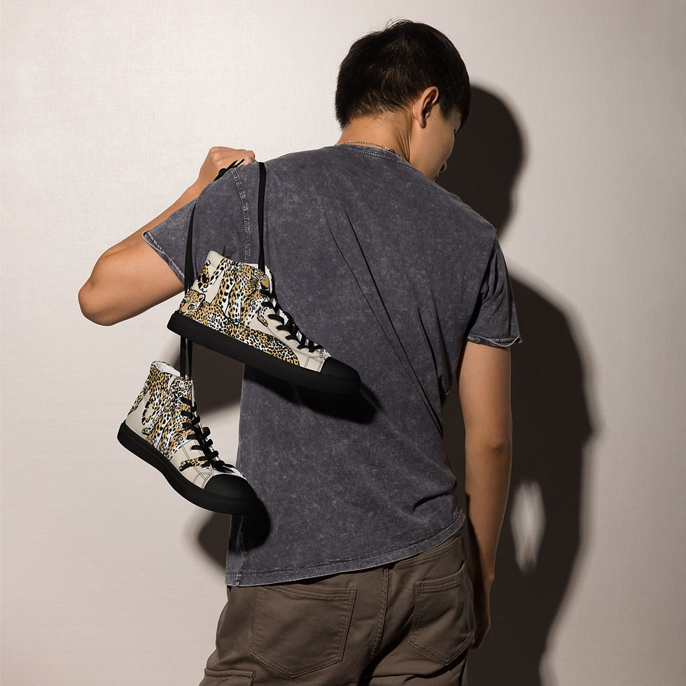 Thumbnail: SOL Cat Men’s high top canvas shoes