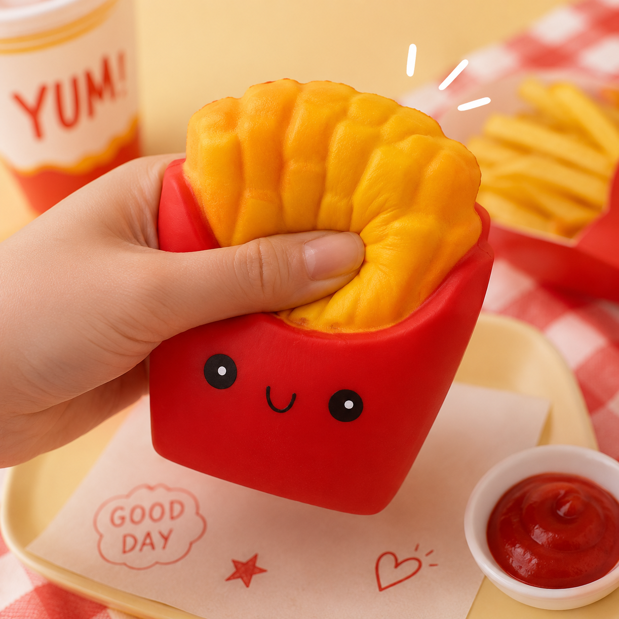Kawaii Fries Squishy – Super Soft Slow Rising Fidget