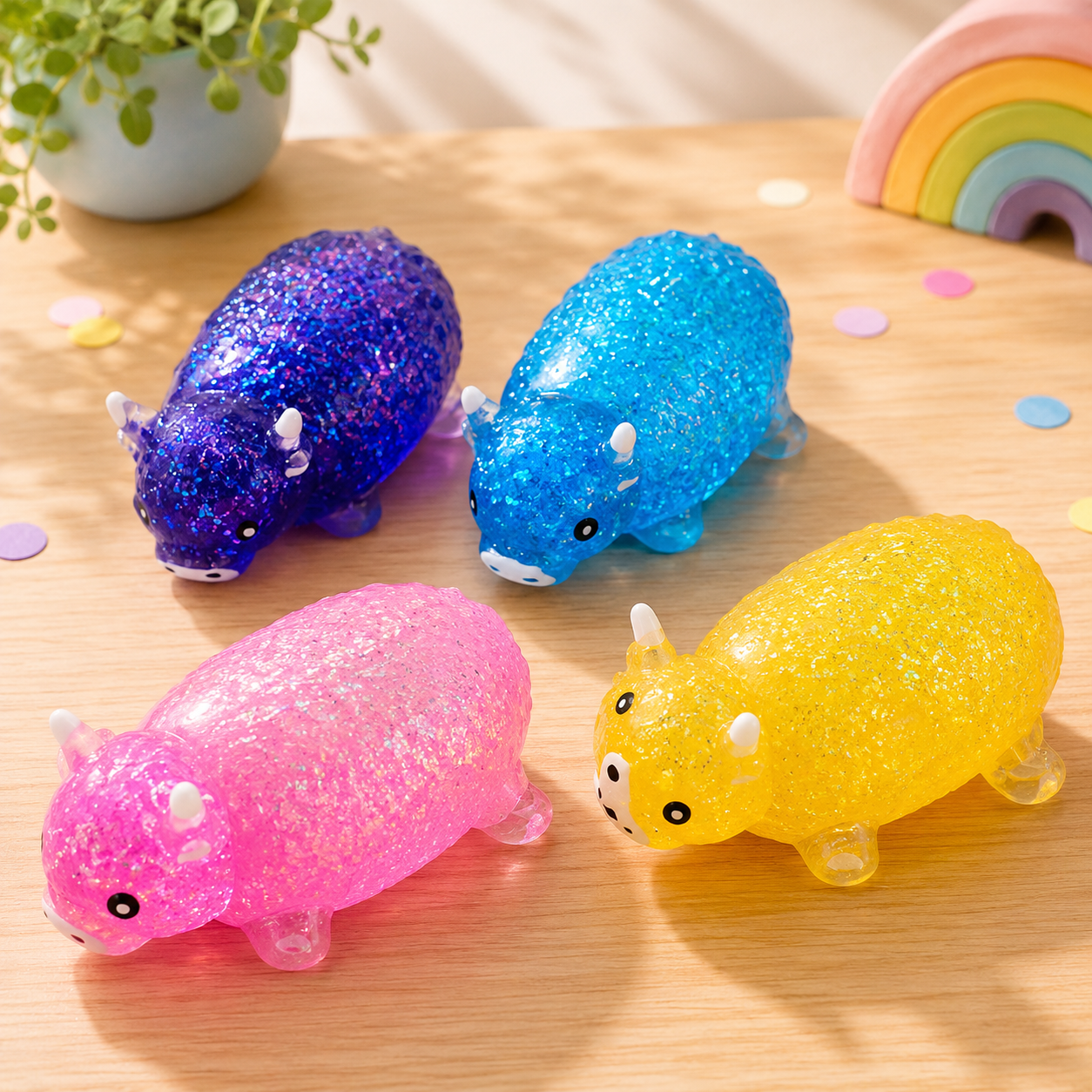 Squishy Cow 9 cm – Kleurrijke Koe Squishy