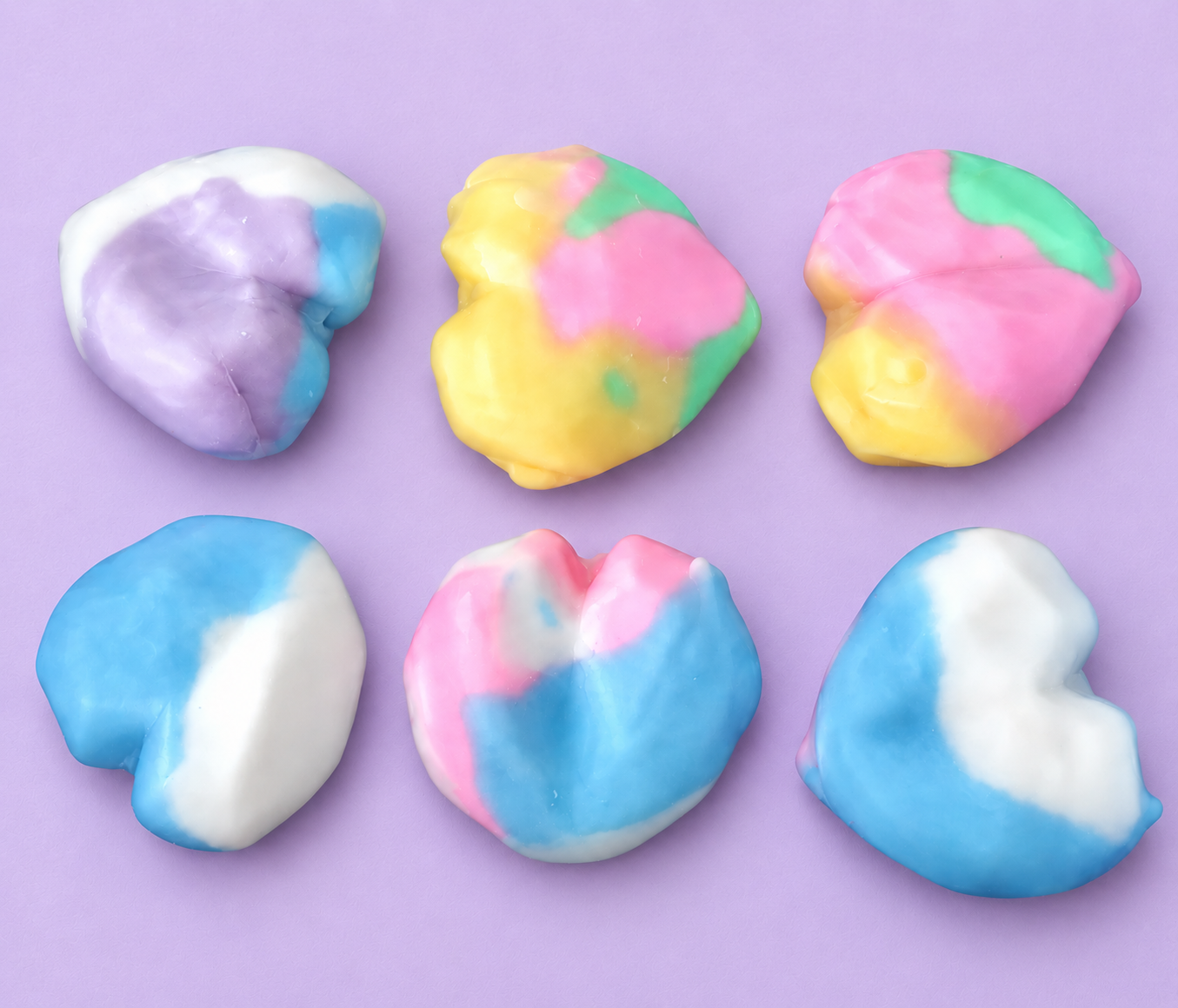 Cracking Wax Squishy Heart – Mystery Pastel ASMR Fidget Toy