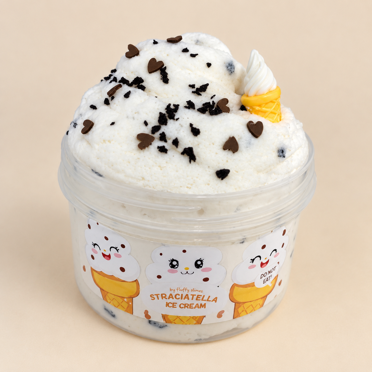 Stracciatella Ice Cream Cloud Dough Slime – Romige IJsgeur | Fluffy Slimes