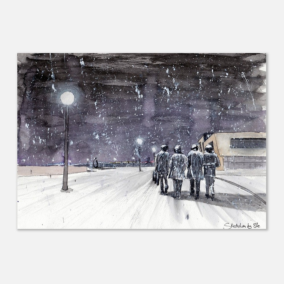 Thumbnail: The Beatles in the Snow, Liverpool