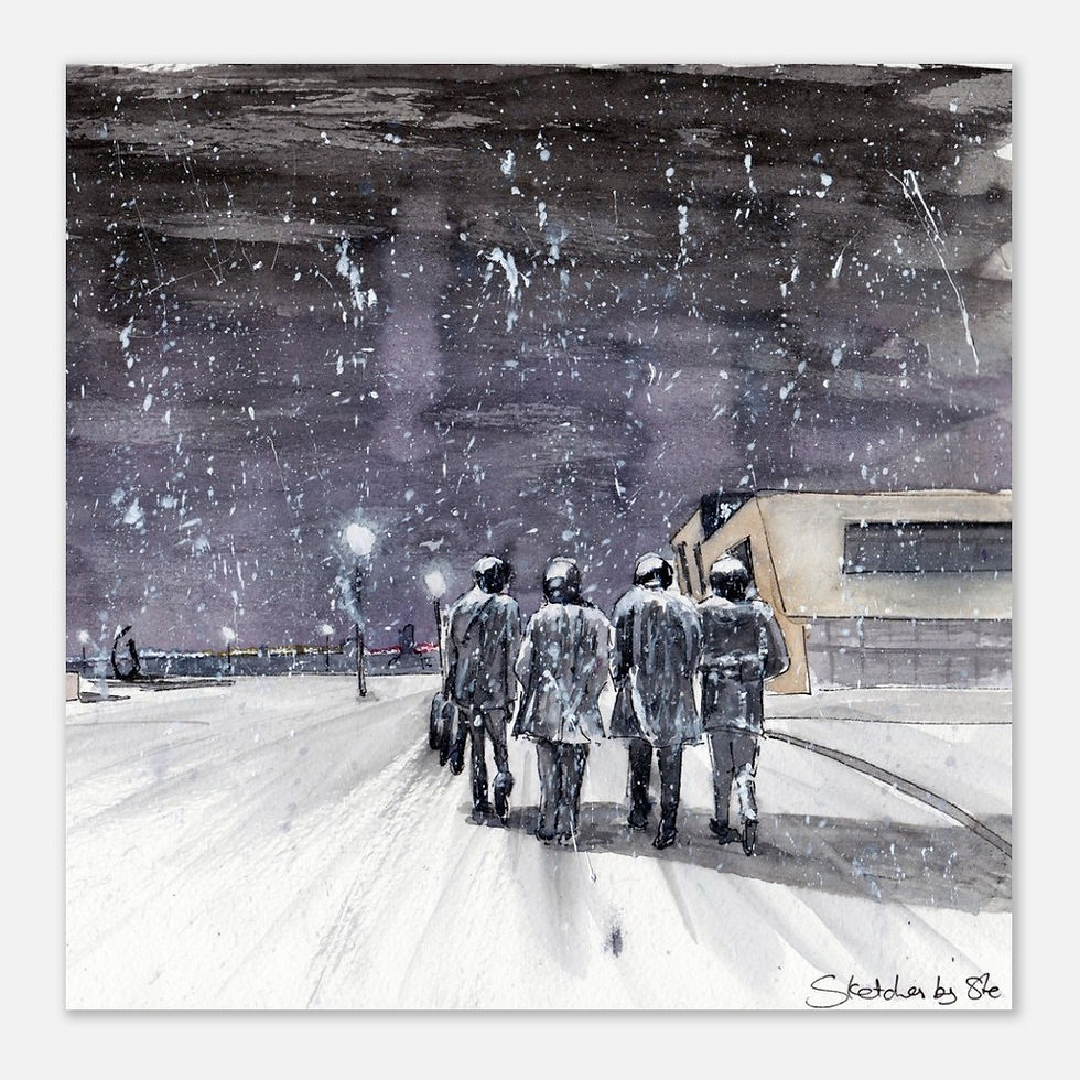 Thumbnail: The Beatles in the Snow, Liverpool