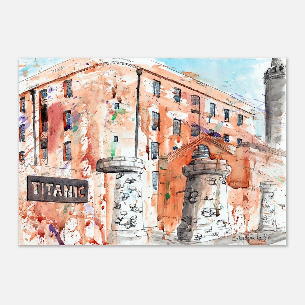 Thumbnail: Titanic Hotel, Liverpool, watercolor art print