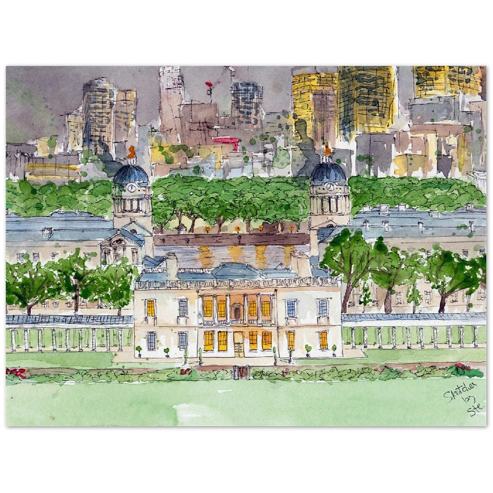 Thumbnail: Queens House Greenwich Park watercolor prints