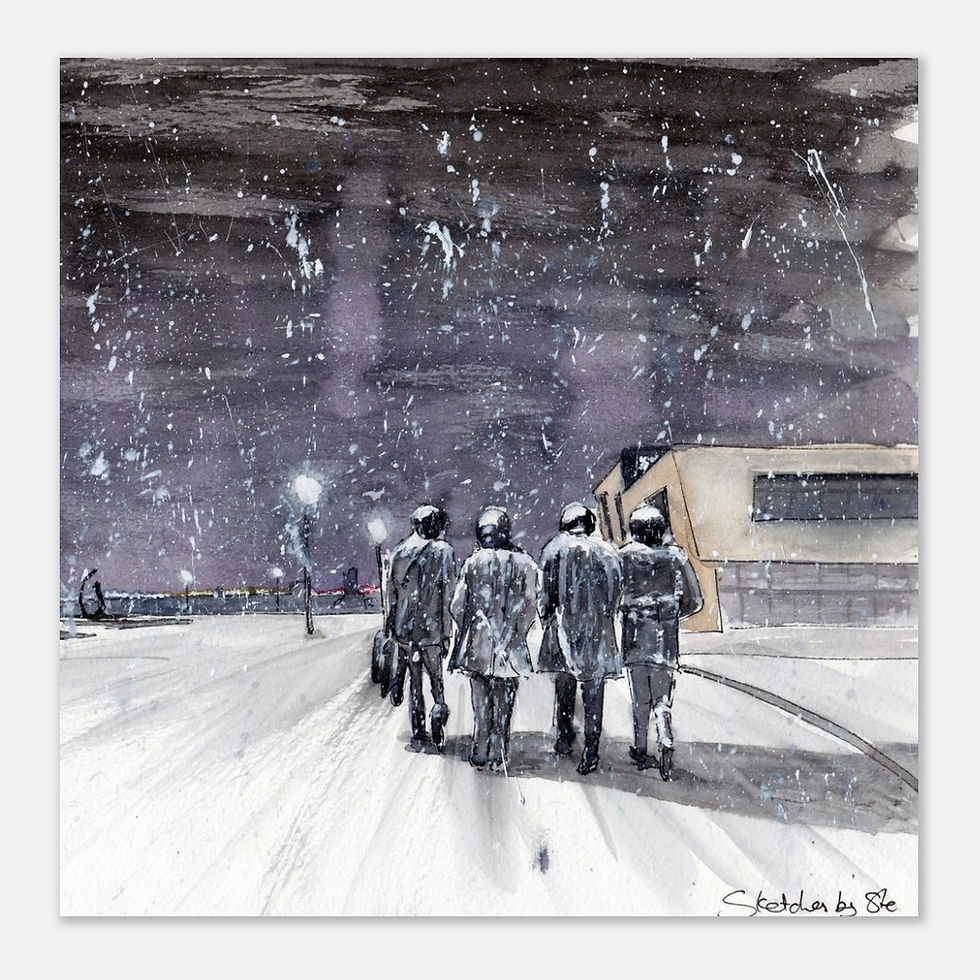 Thumbnail: The Beatles in the Snow, Liverpool