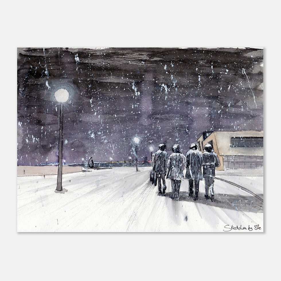 Thumbnail: The Beatles in the Snow, Liverpool