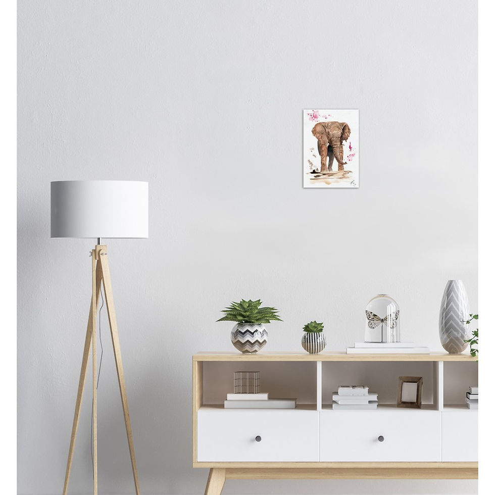 Thumbnail: Mother Elephant Watercolor art prints
