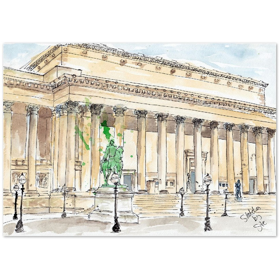 Thumbnail: St Georges Hall Liverpool watercolor prints