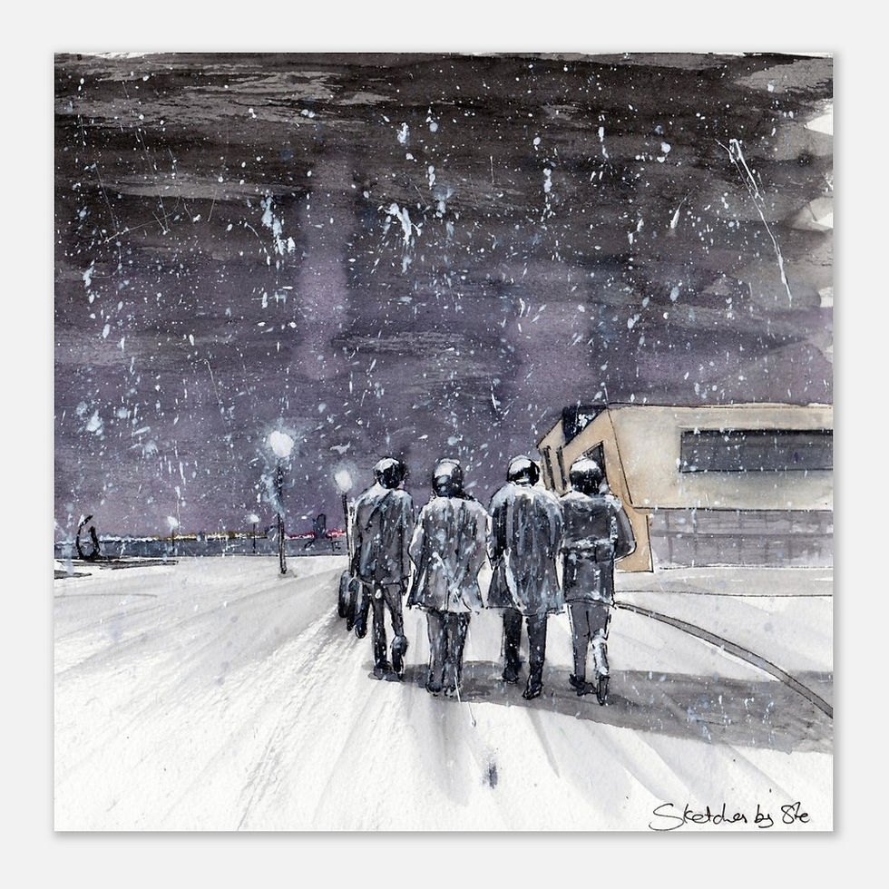 Thumbnail: The Beatles in the Snow, Liverpool