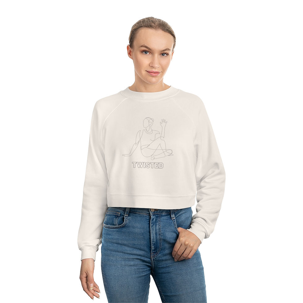 Thumbnail: Women's Cropped Fleece Pullover twisted