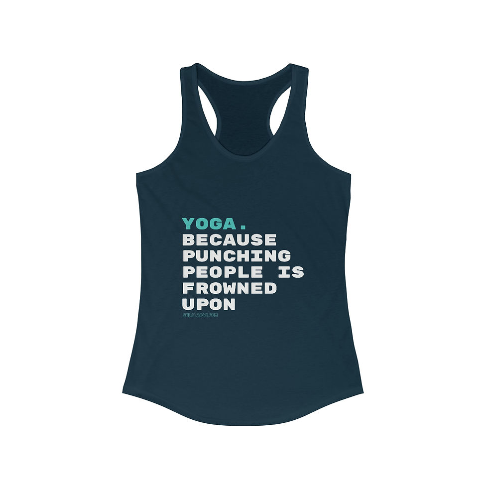 Thumbnail: Yoga, because.... Women's Racerback Tank