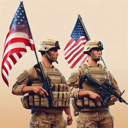 realistic soldiers holding american flags.jpg