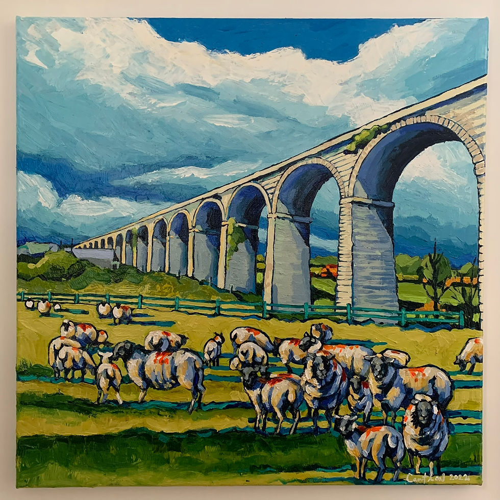 Thumbnail: Sheep under Borris Viaduct