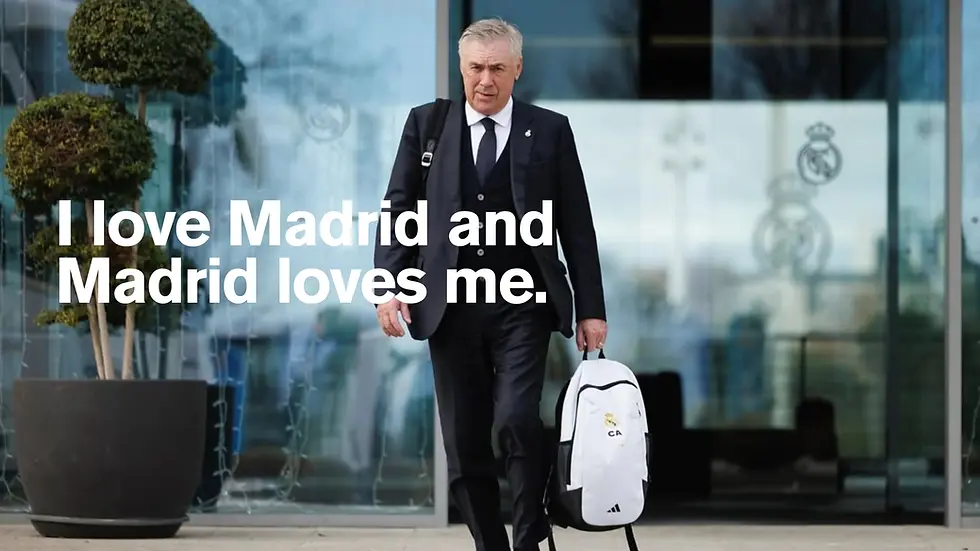 Carlo Ancelotti says "Madrid loves me and I love Madrid"