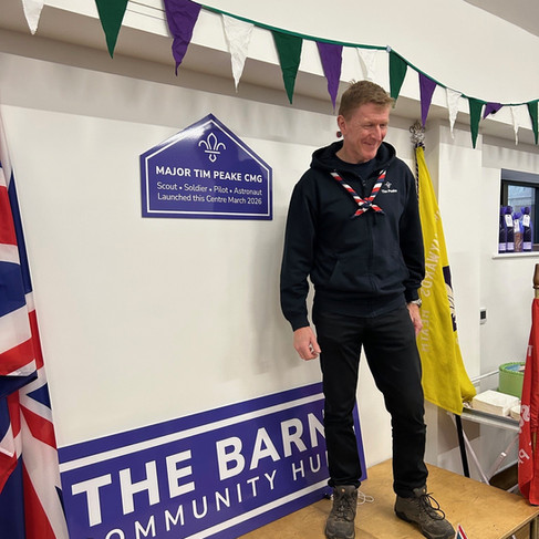 The unveiling of a commemorative plaque at Barn Cottage