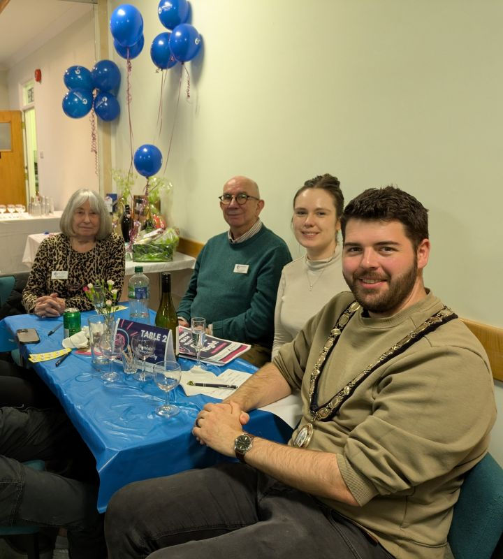 Town Mayor, Consort and Charity Ambassadors at the Quiz Night