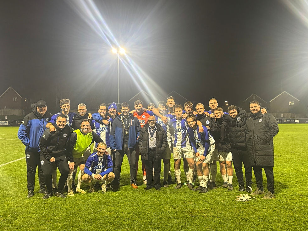 Mayor and Deputy Mayor of Haywards Heath with the HH Town FC team