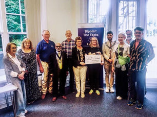 Mayor, Cllr Duncan Pascoe, and Deputy Mayor, Cllr Abdul Bashar, with representatives of Rotary Haywards Heath and Biploar UK