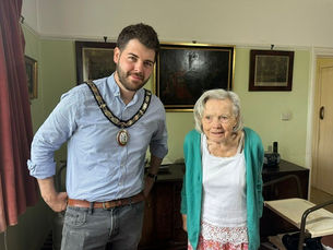 Cllr Duncan Pascoe with Paddy at a home visit