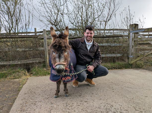 Town Mayor, Cllr Duncan Pascoe, with Poppet, who he has sponsored for the last 3 years