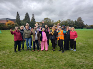 Deputy Mayor of Haywards Heath with attendees at the Big Tai Chi in the Park