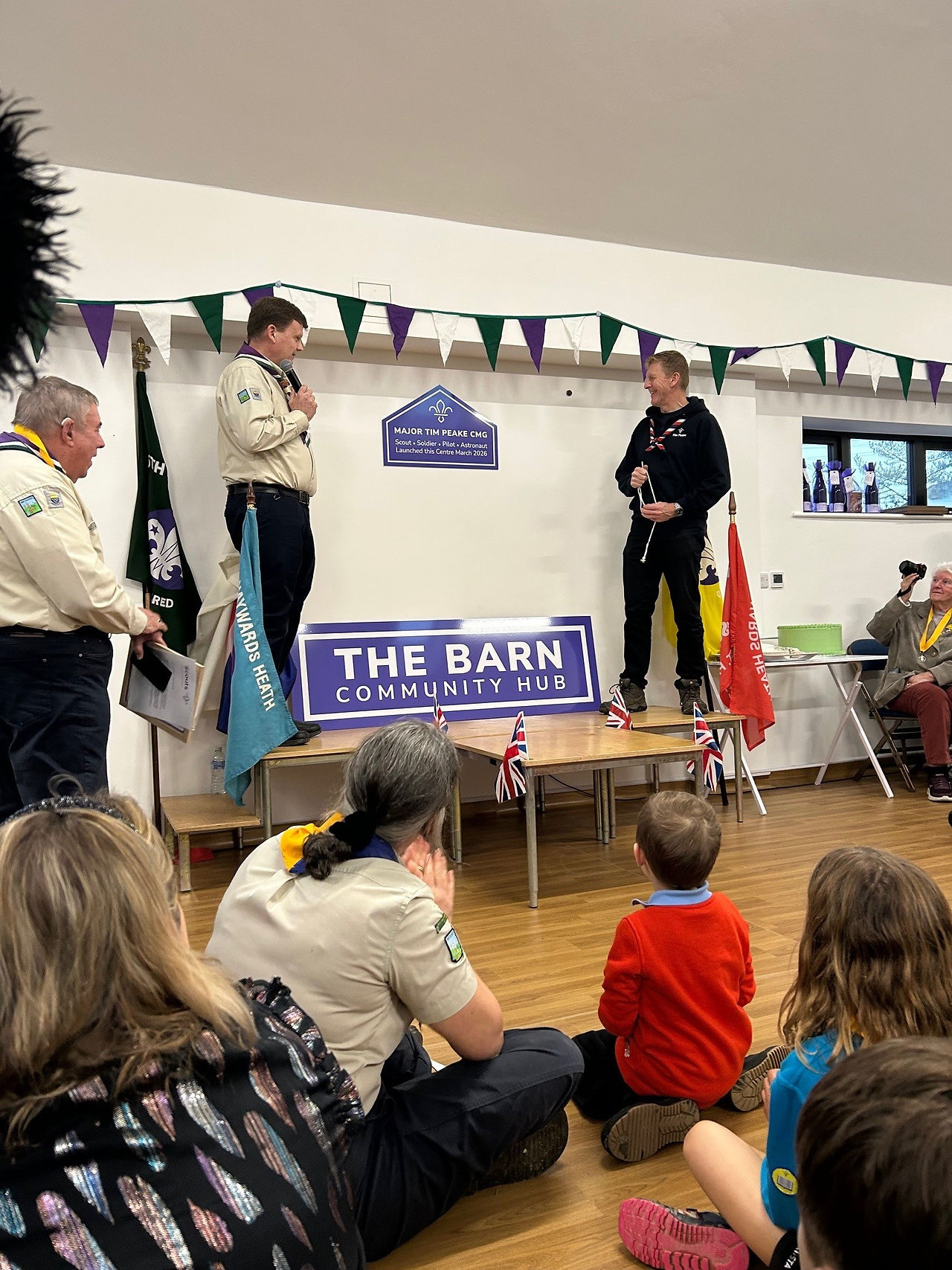 The unveiling of a commemorative plaque at Barn Cottage