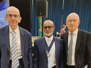 Simon Weldon (Chief Executive of SECAmb), Cllr Adbul Bashar (Deputy Mayor of Haywards Heath), and Michael Whitehouse (Chair of the SECAmb Trust)