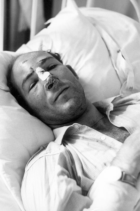 Stirling Moss in hospital after 1960 Belgian Grand Prix