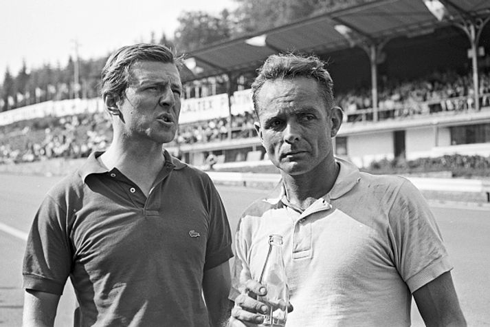 Phil Hill and Jo Bonnier at the 1960 Belgian Grand Prix
