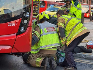 A a teenager found himself trapped under a London bus in Uxbridge, as captured in a shocking video shared on social media on Tuesday