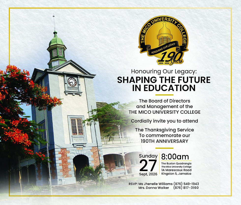 Thanksgiving Service To Commemorate The Mico's 190th Anniversary!