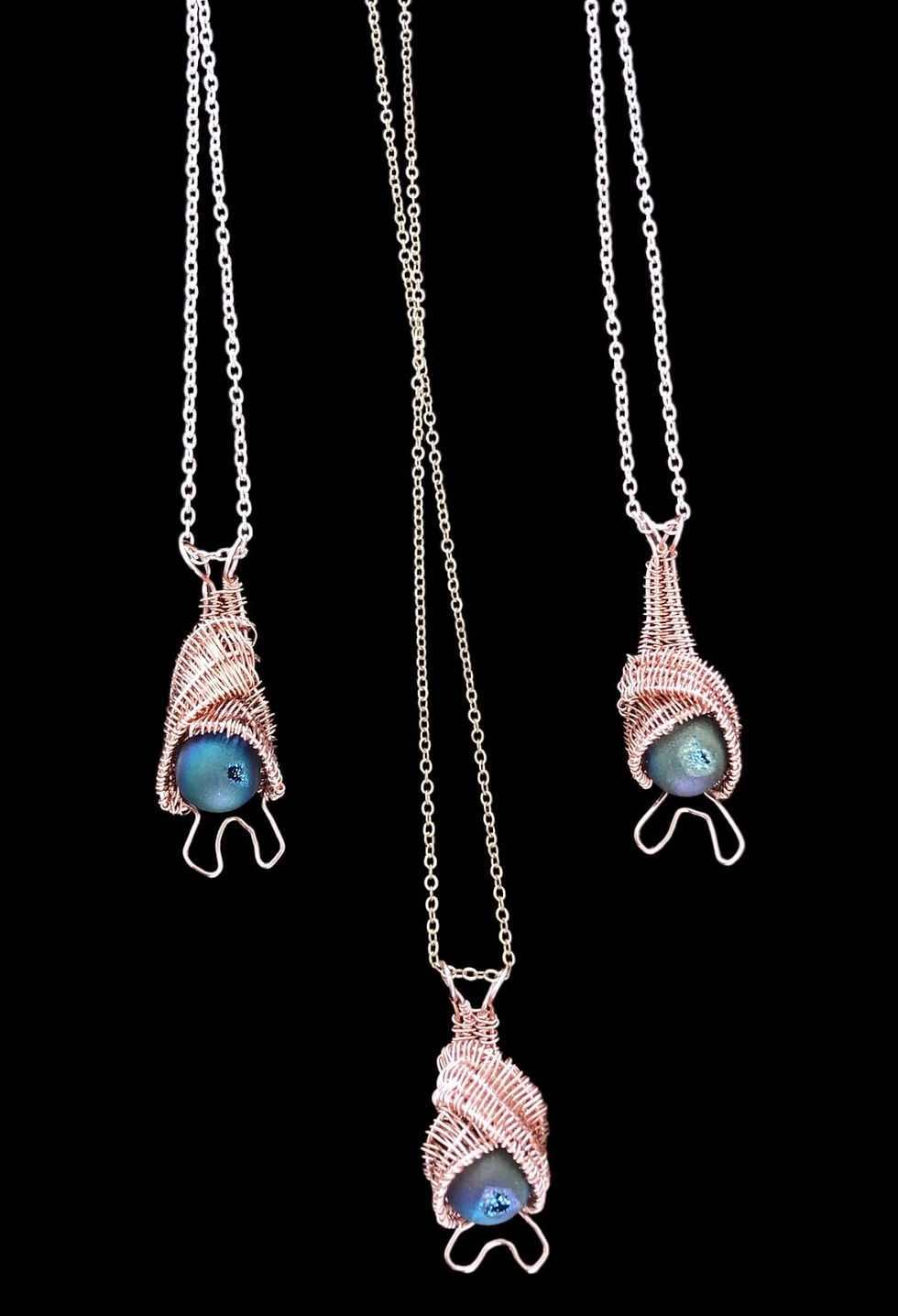 Thumbnail: Sleeping Bat Pendant Necklace