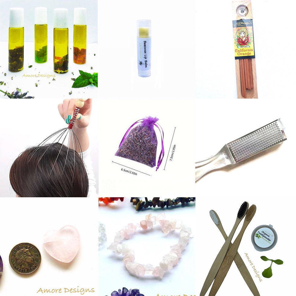 Миниатюра: some examples of what products are in the Amore Pamper Kit