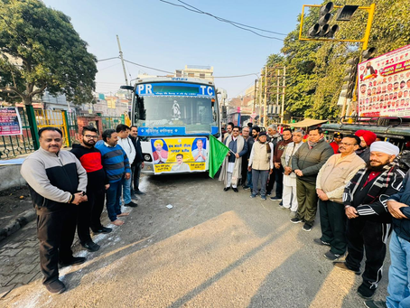 ਵਿਧਾਇਕ ਬੱਗਾ ਵਲੋਂ ਤੀਰਥ ਯਾਤਰਾ ਲਈ ਸ਼ਰਧਾਲੂਆਂ ਦਾ ਪਹਿਲਾ ਜੱਥਾ ਰਵਾਨਾ