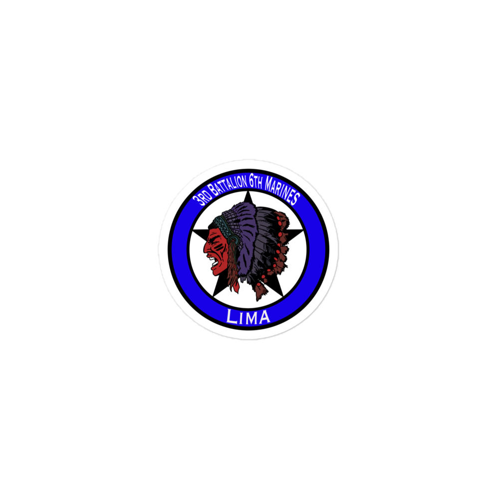 3rd Battalion 6th Marines Lima Company Bubble-free stickers