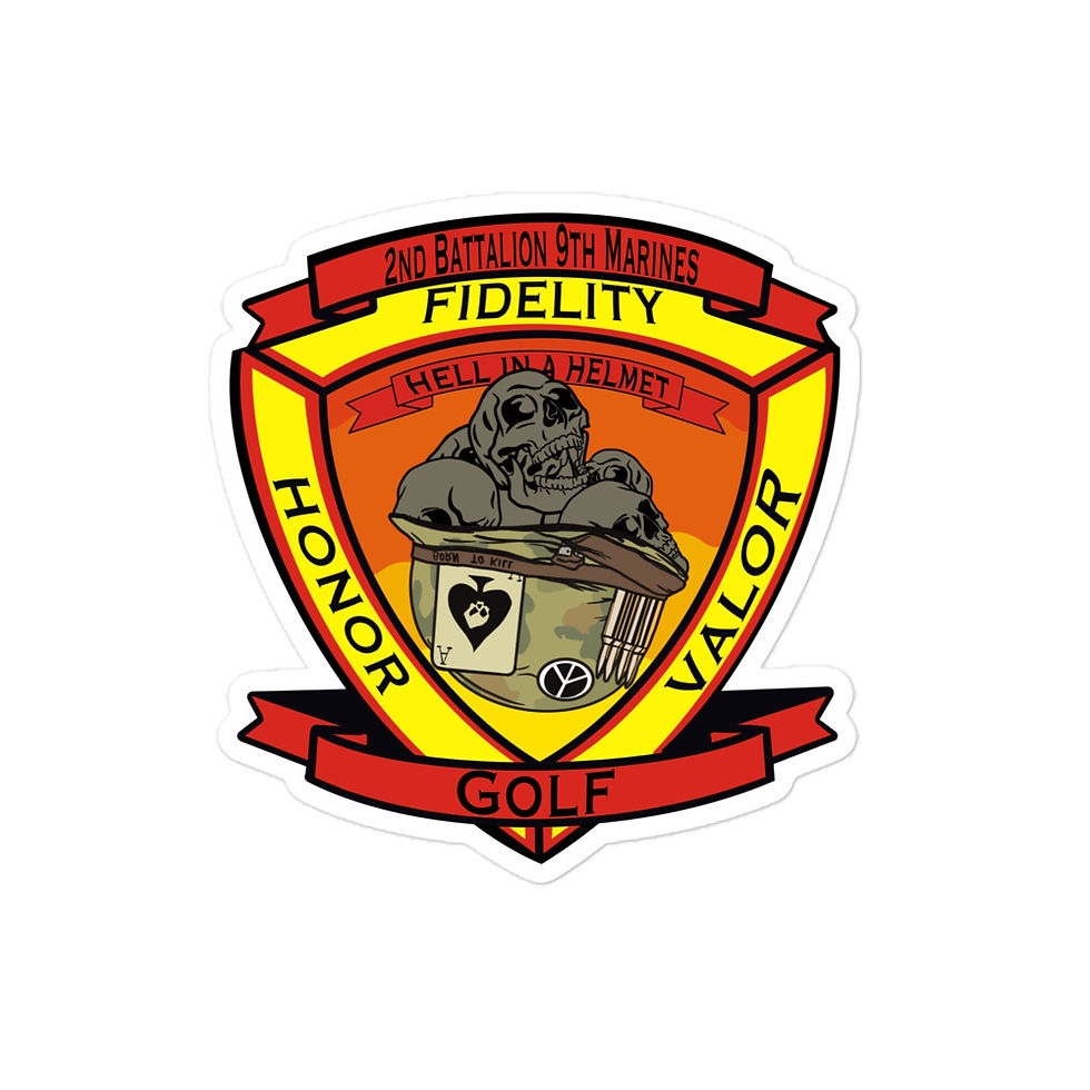 Thumbnail: 2nd Battalion 9th Marines Golf Bubble-free stickers