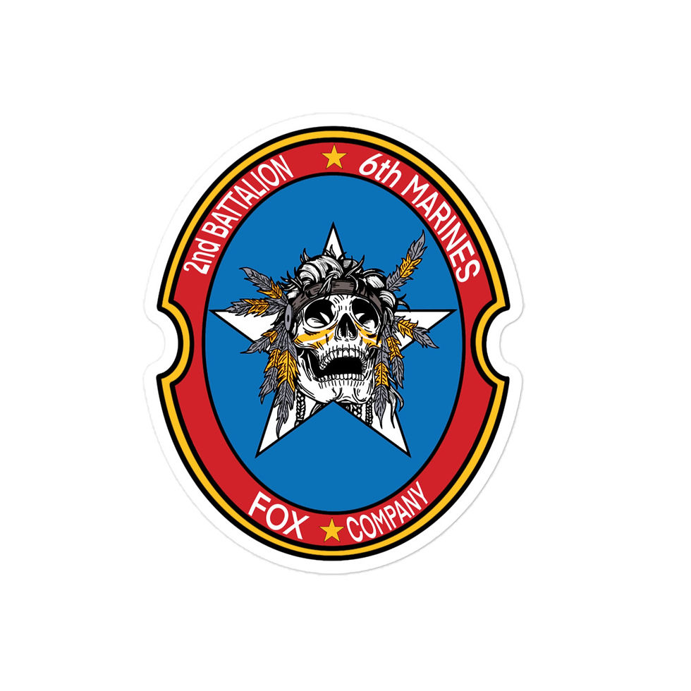 Thumbnail: 2nd Battalion 6th Marines Fox Bubble-free stickers