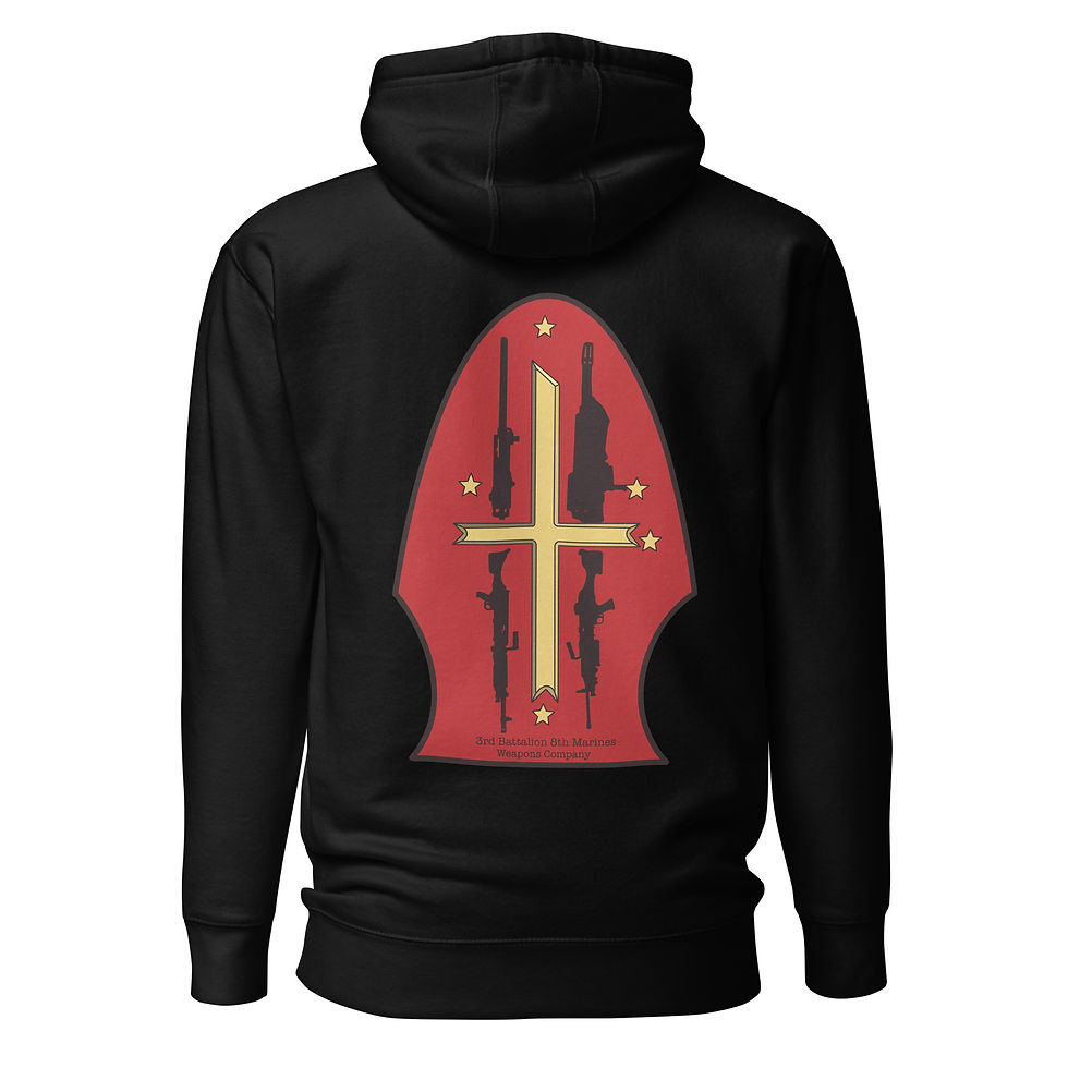3rd Battalion 8th Marines Weapons Unisex Hoodie