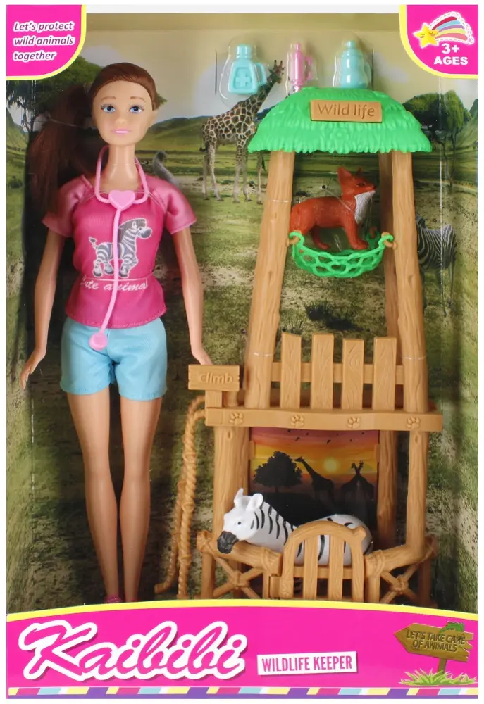 Tierpfleger Puppe mit Zubehör - ca. 29cm