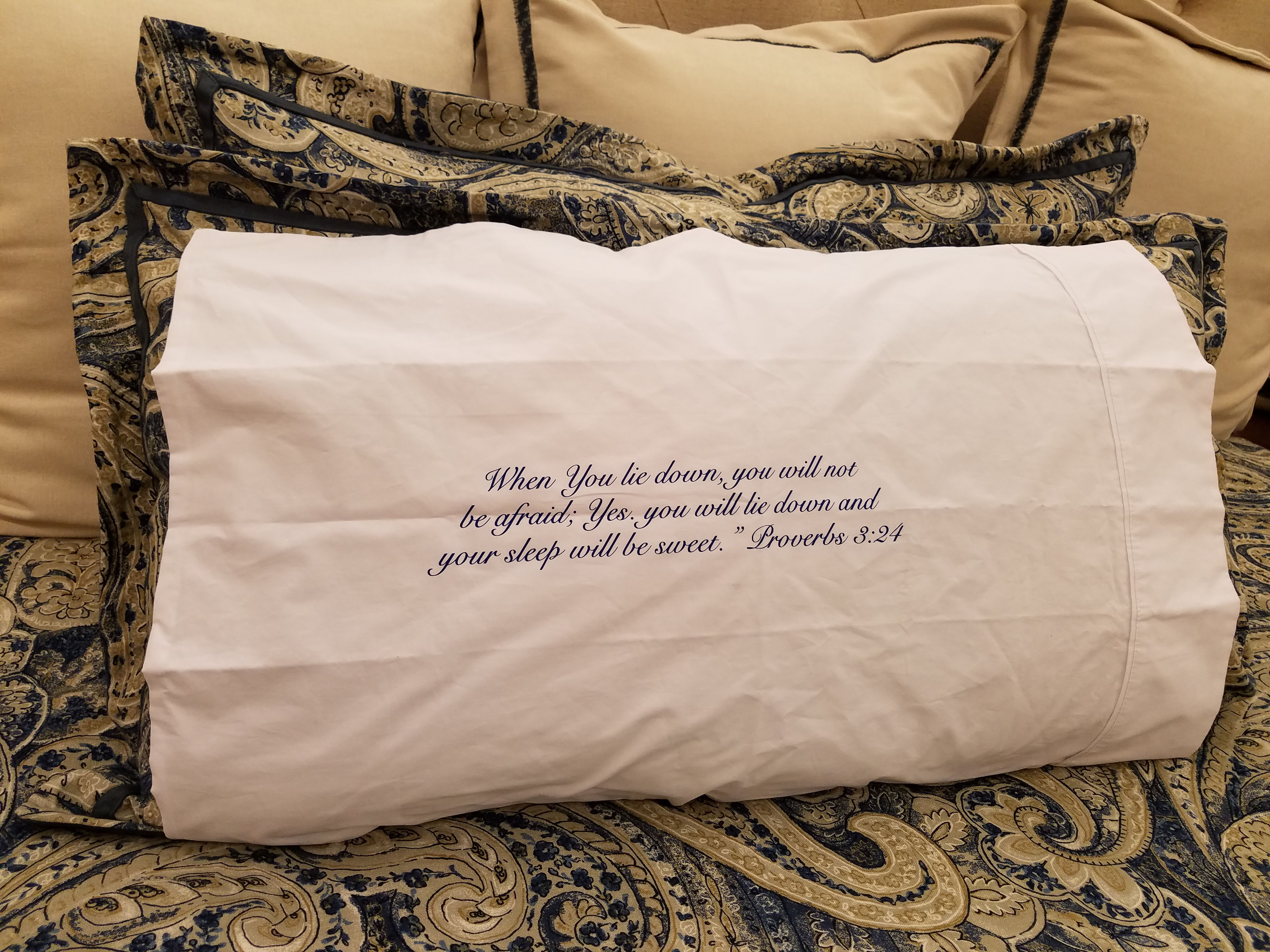 He will give sweet sleep- pillowcase