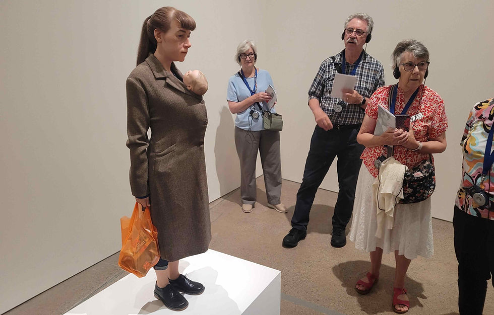 Woman with shopping: A mother and new-born baby – is she just tired, depressed, disinterested?