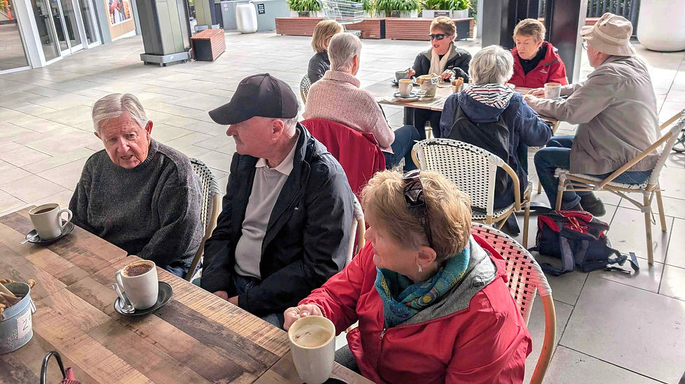 Compulsory coffee before the Richmond Ramble
