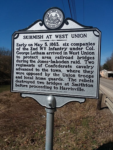 Jones Imboden Raid marker in West Union.