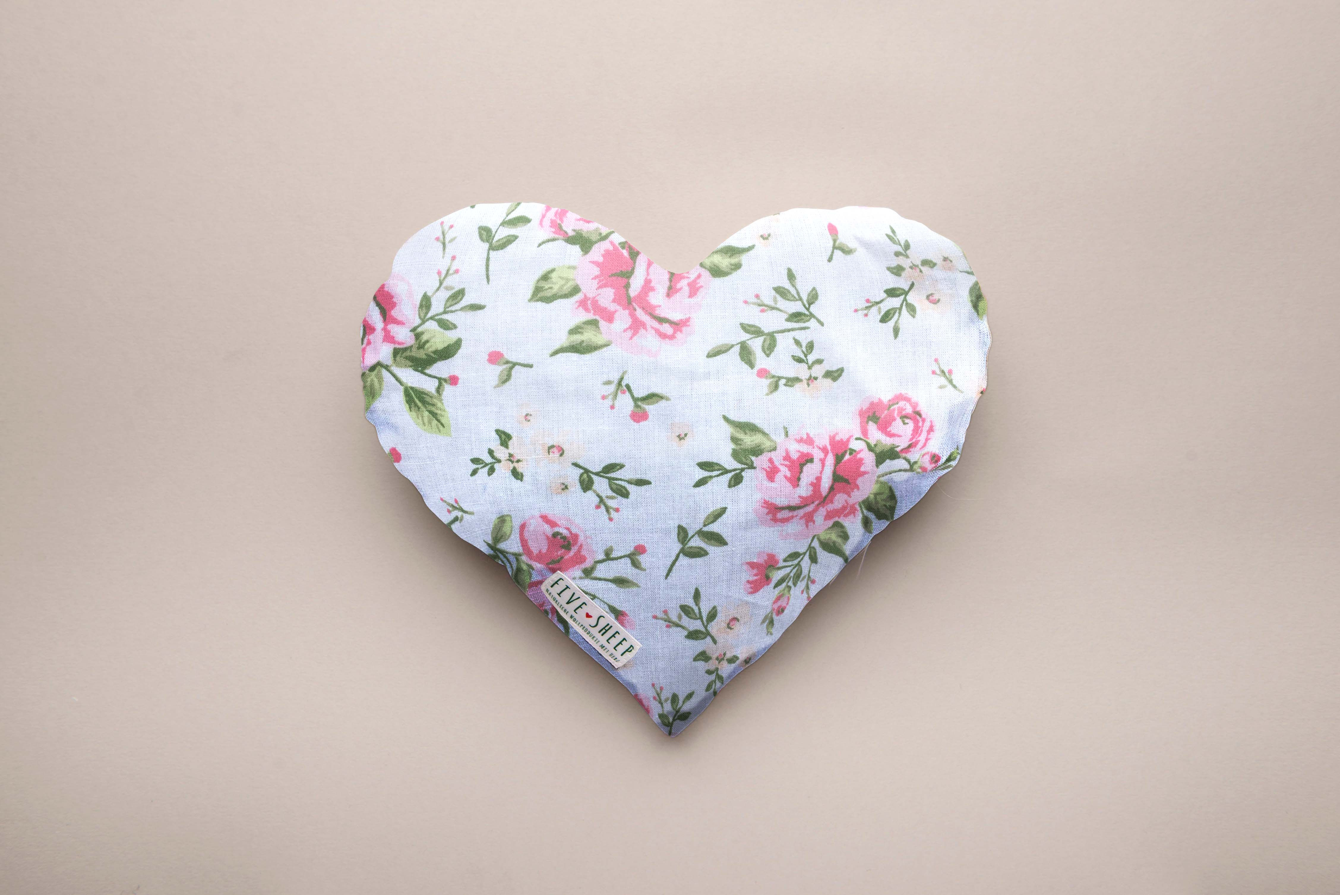 ROSEN Herzkissen (Rosa)