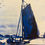 Thumbnail: Blue Sailboat 6x6 Vintage Porcelain Hanging Tile 