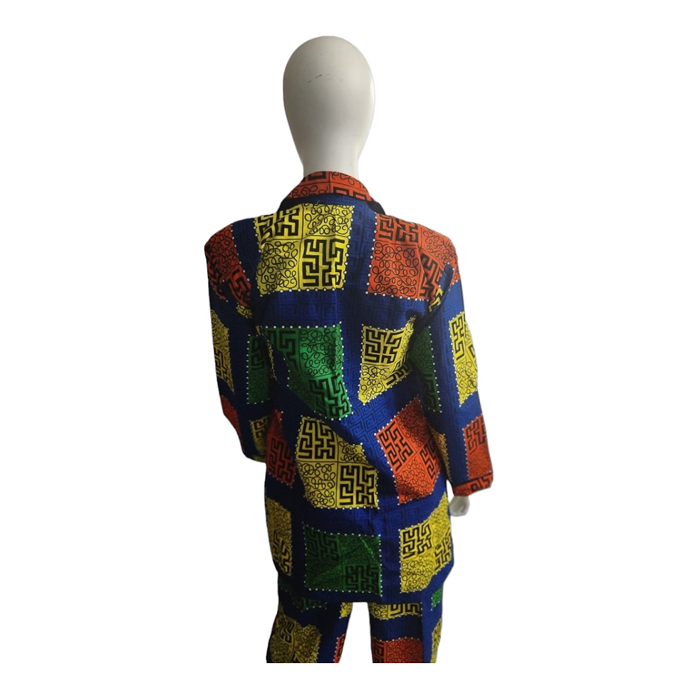 Thumbnail: block print  multicolour Blazer set 