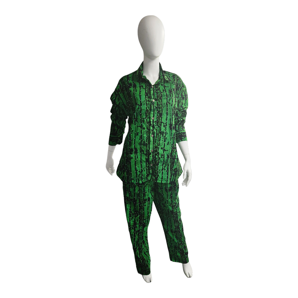 Thumbnail: Green ladies shirt set