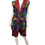 Thumbnail: Red multicoloured sleeveless Blazer set 