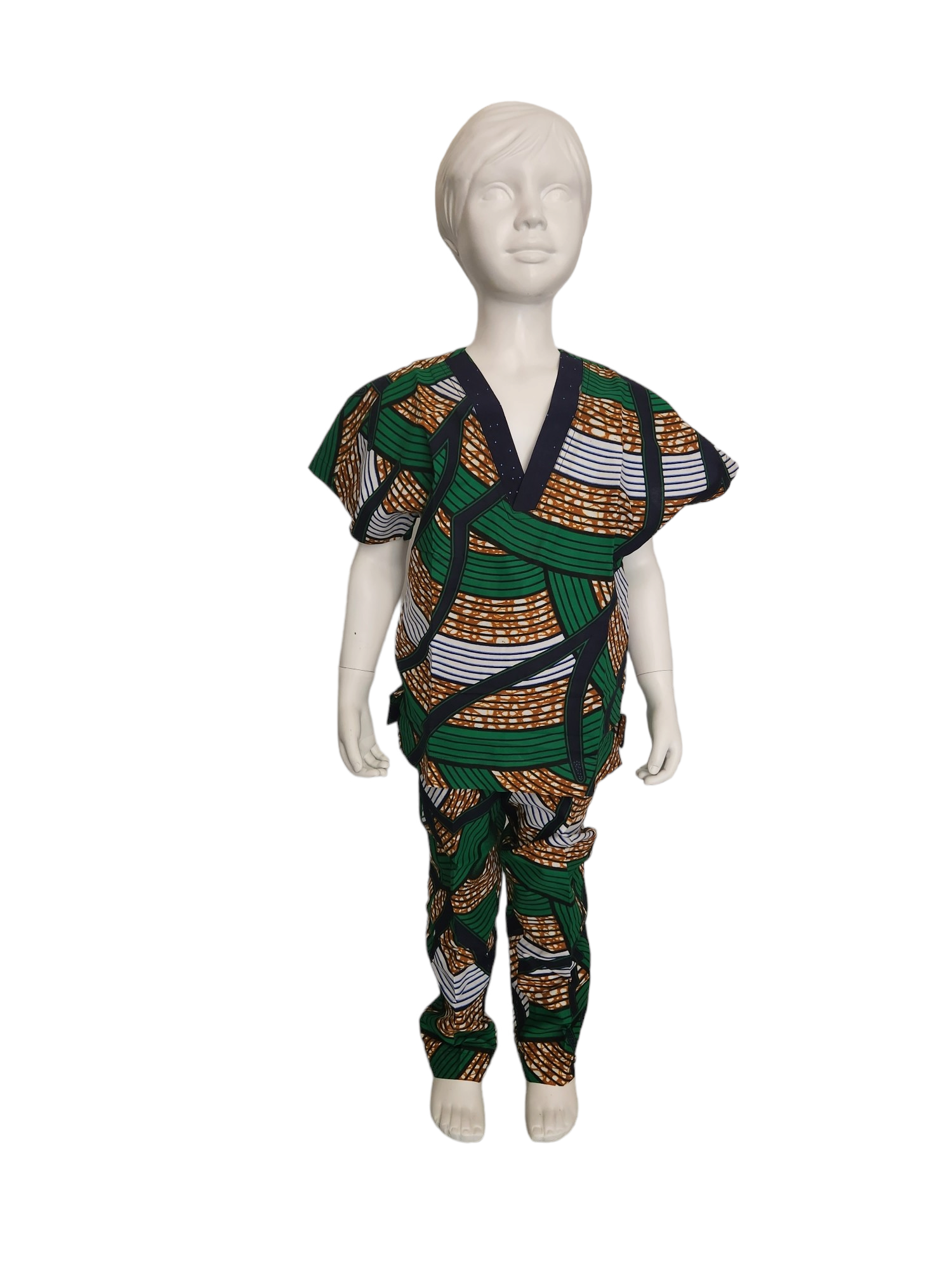 white brown and Green set